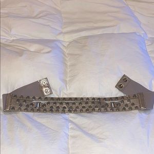 Metallic studded waist belt